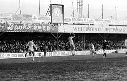 Mike Saxby celebrates his goal