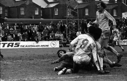 Brian Stein looking for the ball