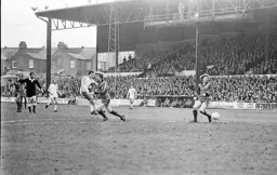 David Moss strikes one of his hat trick