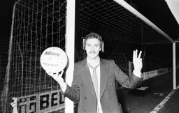 David Moss with the hat trick ball