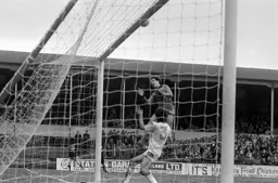 Steve White header goes over the bar