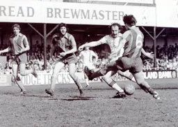 A shot from Bob Hatton is blocked
