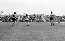 Ricky Hill lifts the ball into the box
