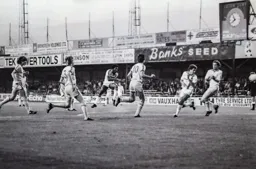 Rick Hill launches a shot towards the Kenilworth Road goal