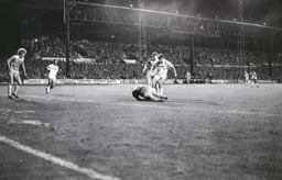 David Moss beaten to the ball