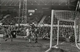 Steve White sees his header go wide of the post