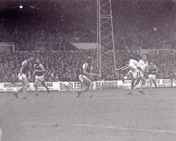 Brian Stein hits home the Town's first goal