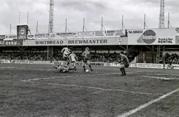 Brian Stein sses his shot blocked