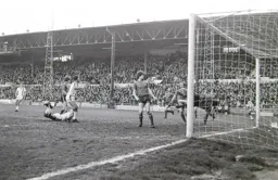 Ricky Hill's header enters the net