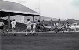 David Moss smacks in a free kick