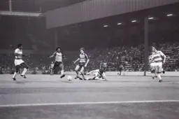 Ricky Hill strikes the winner on the first league match played on a plastic pitch