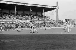 Ricky Hill blasts in a shot