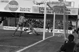 Steve White has a near miss