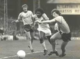 Ricky Hill bursts through the Ram's defence