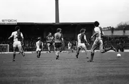 Brian Horton watches the ball head towards goal