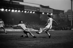 David Moss strikes towards goal