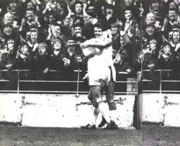 David Moss is congratulated after scoring direct from a corner
