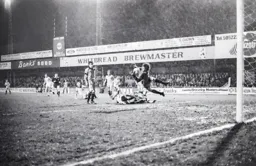 Keeper makes another of his numerous saves on the night