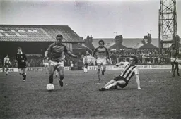 Brian Stein rounds the defender and leaves him on the floor