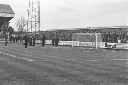 Hatters fans packed behind the allotment end