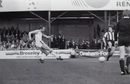 Brian Horton has a shot from the edge of the box