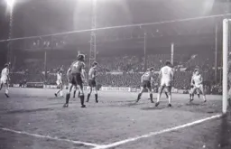 Ricky Hill’s long range volley hits the back of the net