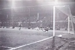 Steve White slides in the third goal