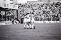 Town celebratory huddle