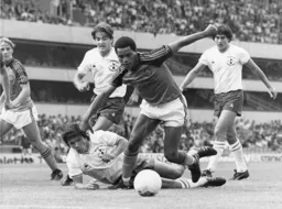 Brian Stein leaves Spurs skipper Steve Perryman grounded