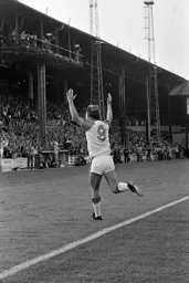 Paul Walsh celebrates his hat trick