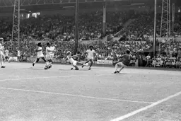 Paul Walsh scores one of his three