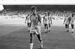 Raddy Antic leads the boys off the Anfield pitch