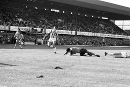 Brian Stein brought down in the box for the late penalty