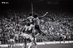 Ricky Hill rises high in the box