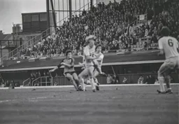 Raddy Antic sends a shot through the Blues defence