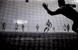 David Moss’s spot kick hits the bar
