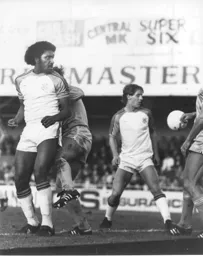 Ricky Hill watches the ball fly across the goal mouth