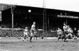 Paul Walsh watches his header on its way towards goal