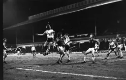 Paul Walsh heads for goal