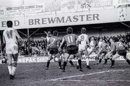 Ricky Hill heads for goal