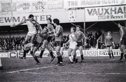 Brian Stein collides with United keeper Bailey