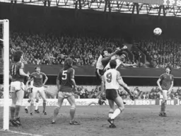 Billy Kellock makes life uncomfortable for the Ipswich defence