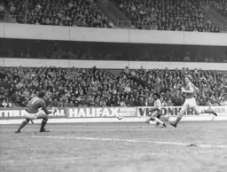 Ricky Hill scores the only goal different angle