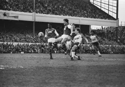 Steve White tackled by Arsenal’s Brian Talbot