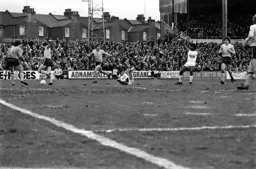 Penalty shout from the crowd and players
