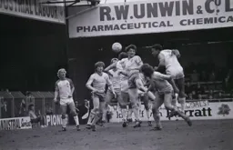 Paul Elliot heads for goal