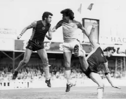 Mal Donaghy attacks the Villa goal