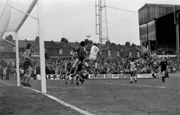 Paul Walsh up with the keeper