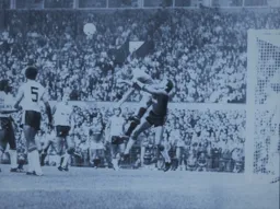 Les Sealey is under pressure from Gordon McQueen