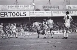 Mal Donaghy shot flies over the defence